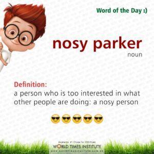 Read more about the article Word of the Day-nosy parker