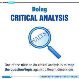 Read more about the article Doing Critical Analysis. 08-09-2022