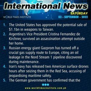 Read more about the article International News of the Day. 03-09-2022