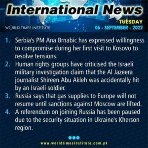 Read more about the article International News of the Day. 06-09-2022