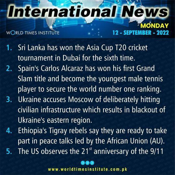 Read more about the article International News of the Day. 12-09-2022