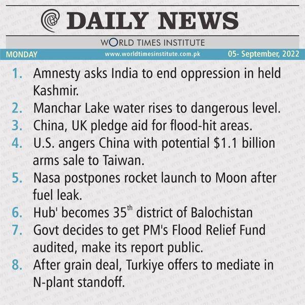 You are currently viewing News of the Day. 05-09-2022