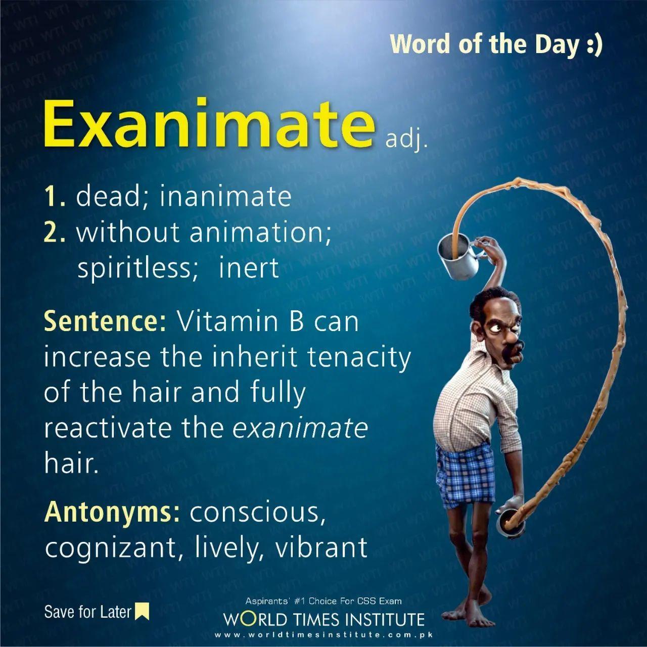 Read more about the article Word of the day Exanimate 24-09-2022