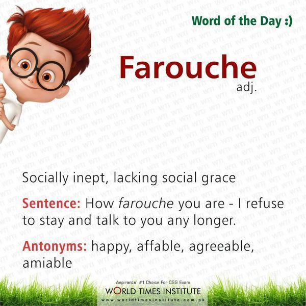Read more about the article Word of the day Farouche 02-09-2022