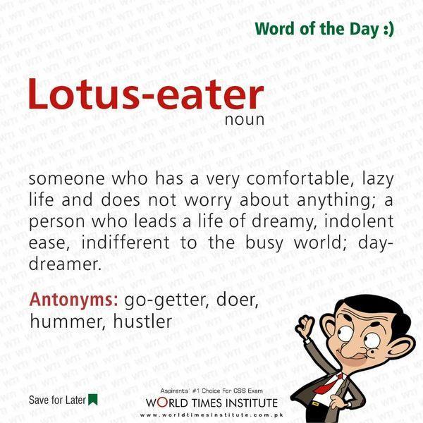 You are currently viewing Word of the day Lotus-eater 04-09-2022