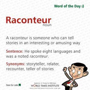 Read more about the article Word of the day Reconteur 06-09-2022