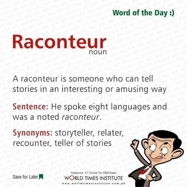 You are currently viewing Word of the day Reconteur 06-09-2022