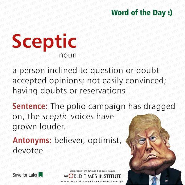 Read more about the article Word of the day Sceptic 07-09-2022