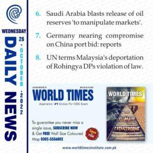 Read more about the article Daily News. 26-10-2022