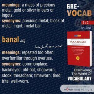 Read more about the article GRE-VOCAB 11-10-2022