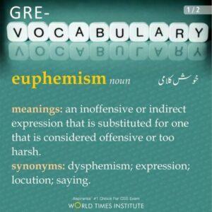 Read more about the article GRE-VOCABULARY 17-10-2022