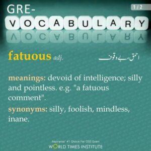 Read more about the article GRE-VOCABULARY 22-10-2022