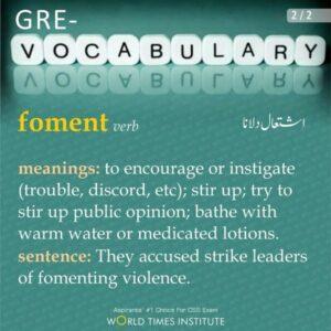 Read more about the article GRE-VOCABULARY 25-10-2022
