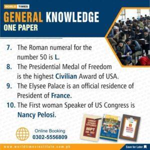 Read more about the article General knowledge (One Paper) 16-10-2022