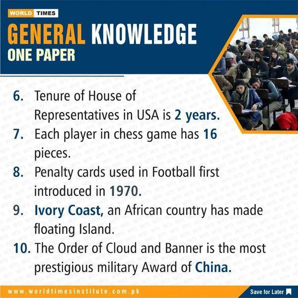 You are currently viewing General knowledge (One Paper) 18-10-2022