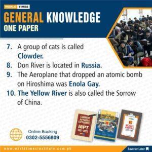 Read more about the article General knowledge (One Paper) 21-10-2022