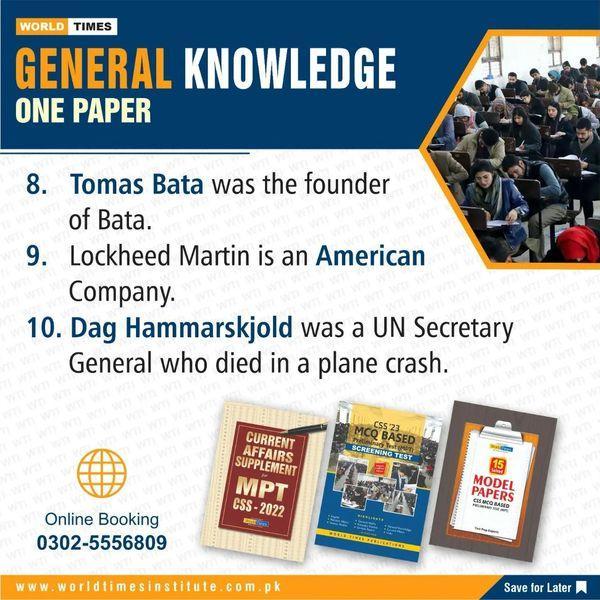 Read more about the article General knowledge (One Paper) 23-10-2022