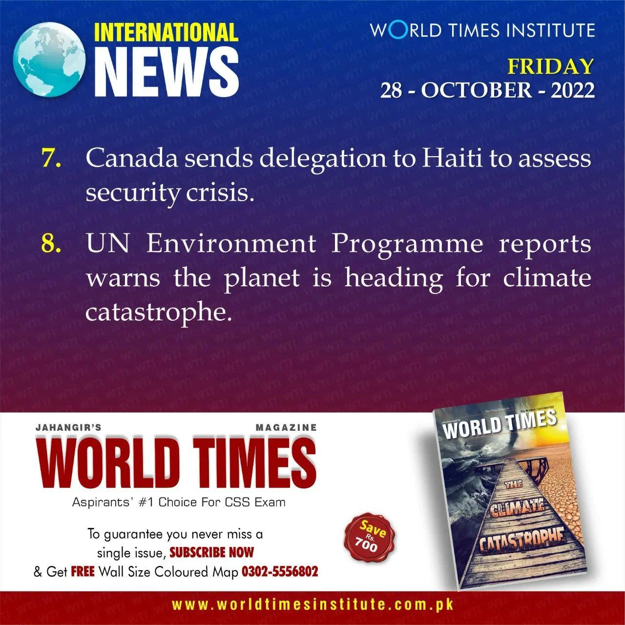 Read more about the article International News of the Day 28-10-2022