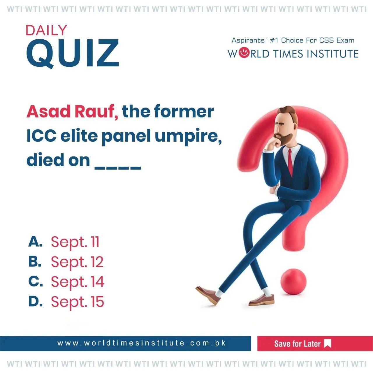Read more about the article Quiz of the Day! 26-10-2022