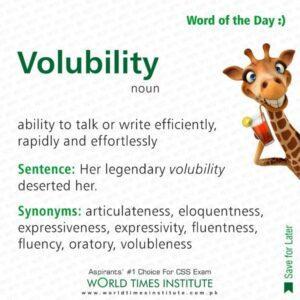 Read more about the article Volubility 16-10-2022