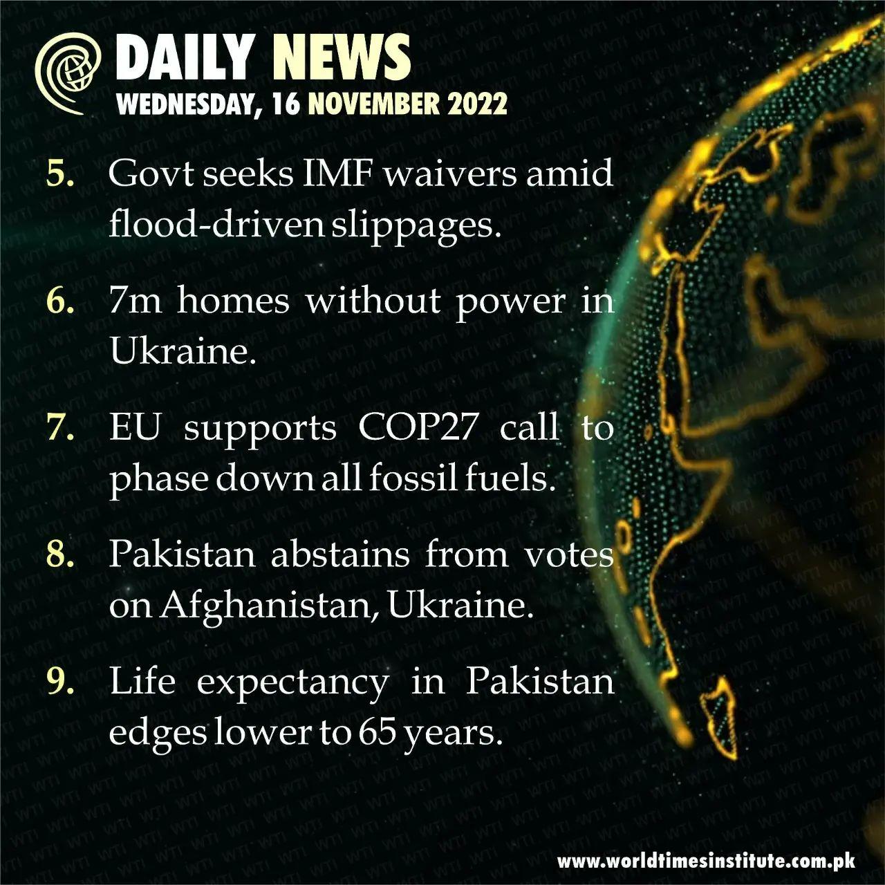 You are currently viewing Daily News. 16-11-2022