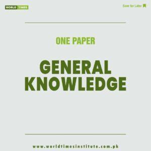Read more about the article General Knowledge One Paper 29-12-22