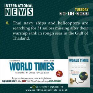Read more about the article International News of the Day 20-12-2022