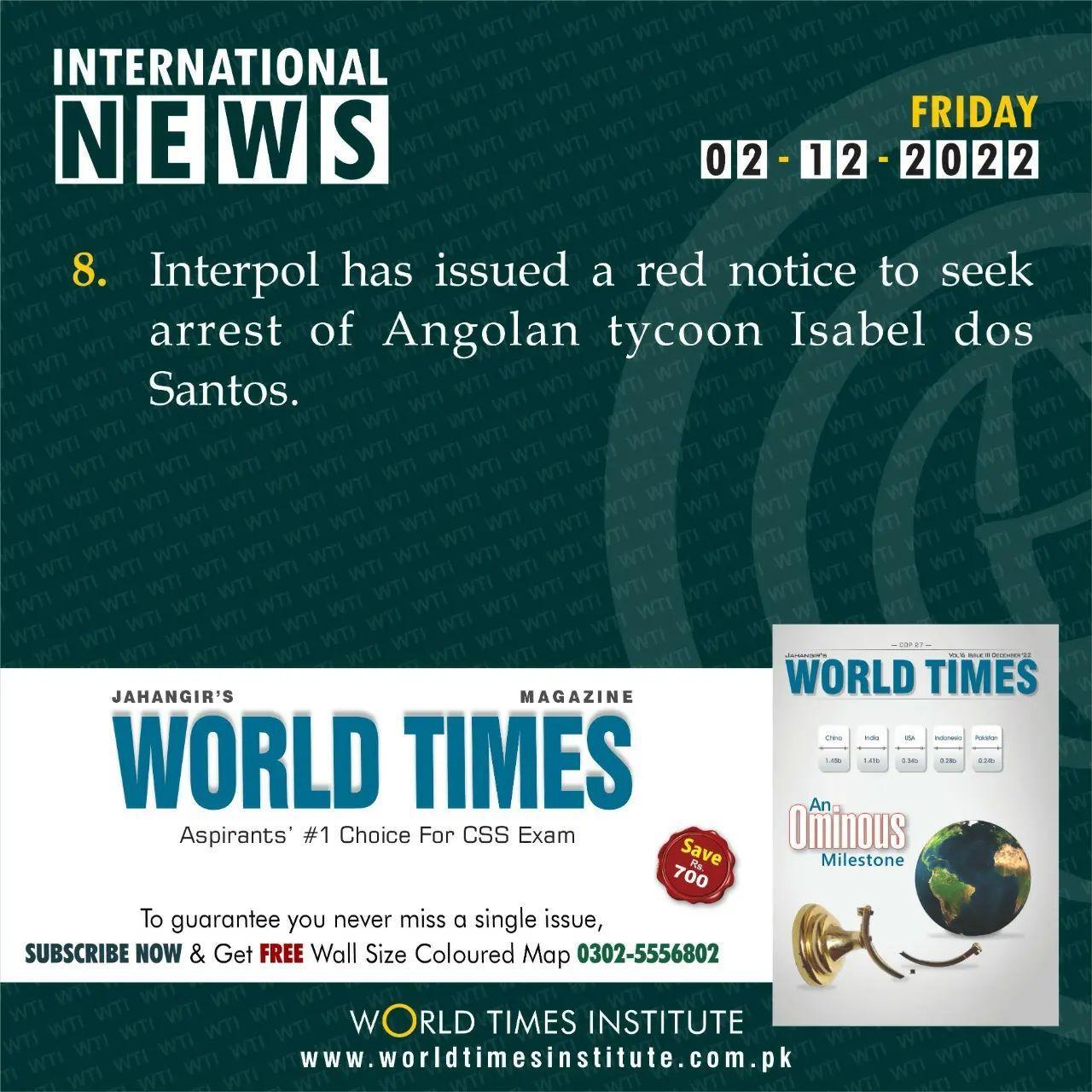 Read more about the article International News of the Day. 02-12-2022