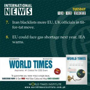Read more about the article International News of the Day. 13-12-2022