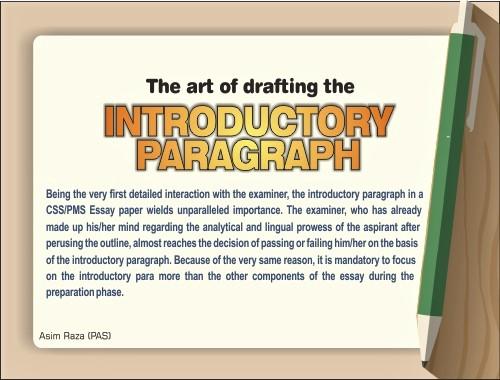 Read more about the article The art of drafting the INTRODUCTORY PARAGRAPH