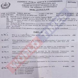 Read more about the article CSS Mercantile Law Paper 2023