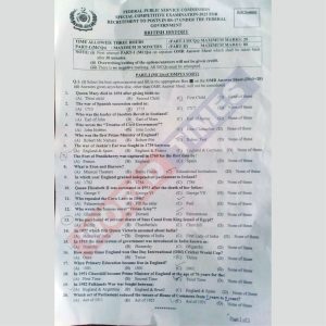 Read more about the article CSS Special Competitive Examination Paper 2023 (British History)