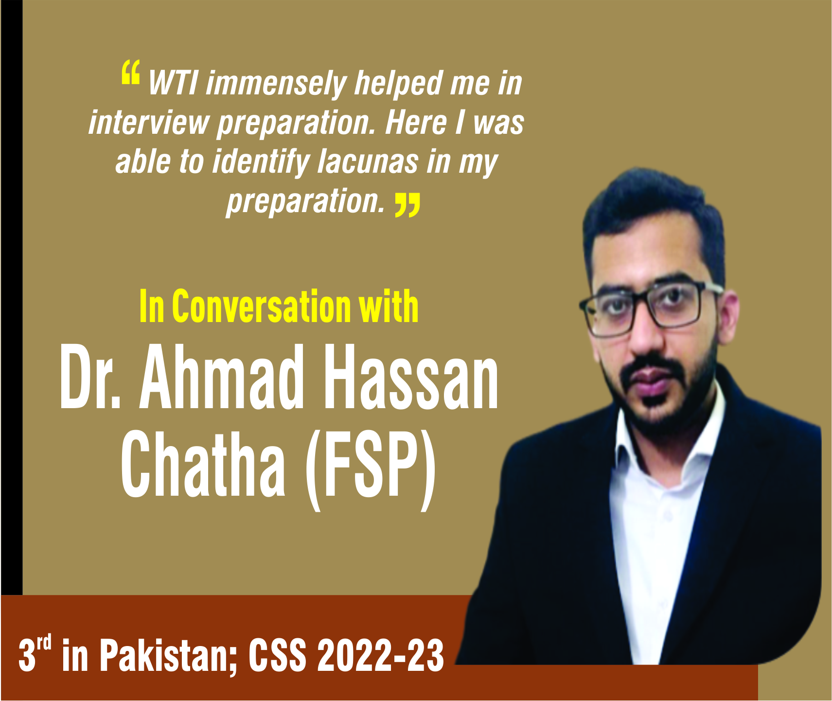 Read more about the article In Conversation with Dr. Ahmad Hassan Chatha