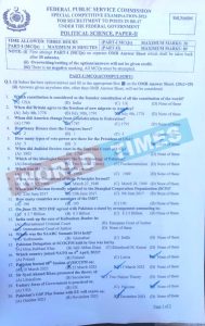 Read more about the article CSS Special Competitive Examination Paper 2023 (Political Science Paper-II)