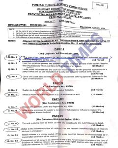 Read more about the article PMS Paper 2024 Law (Paper I)