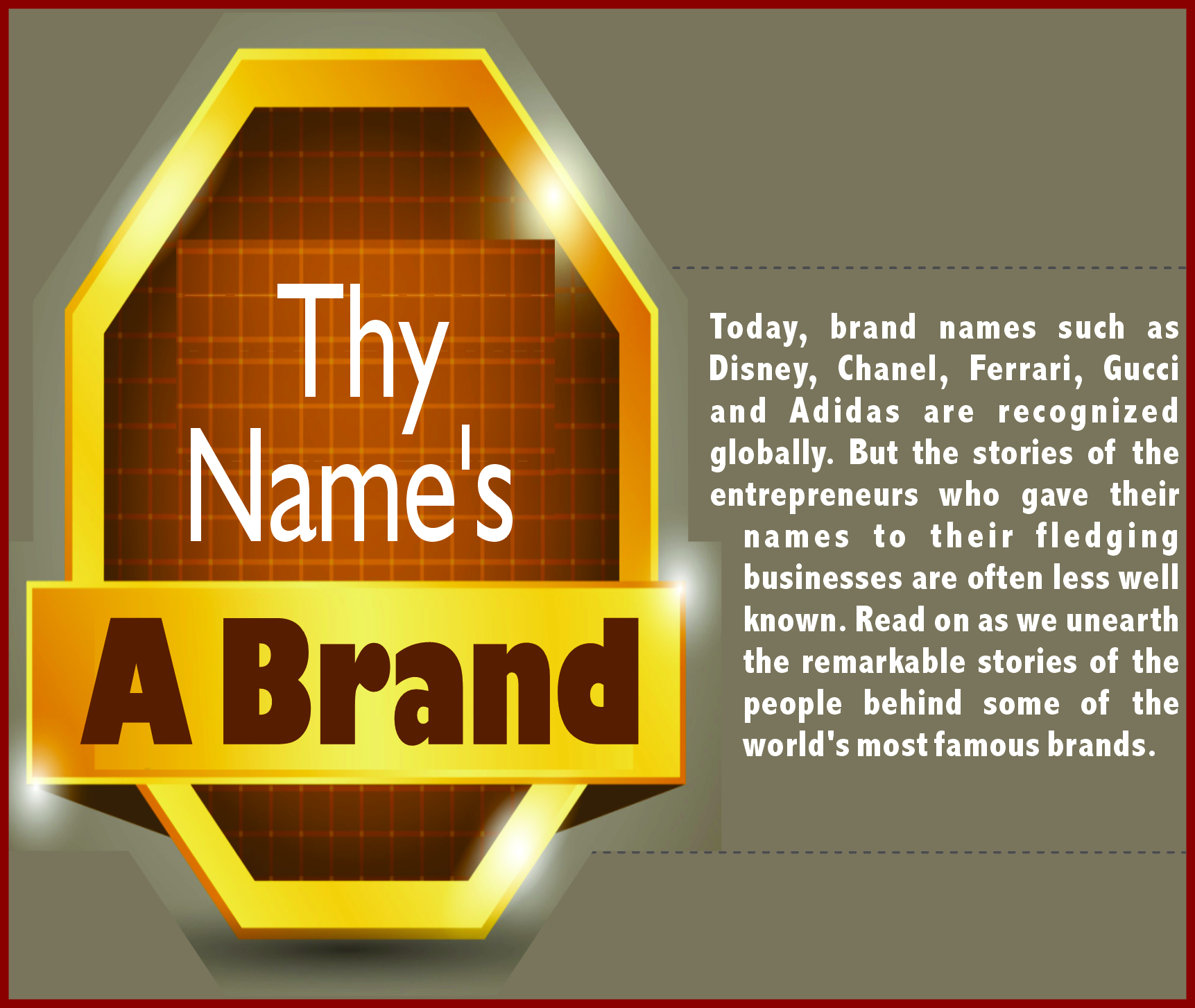 Read more about the article Thy Name’s A Brand